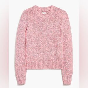 J. Crew Re-Imagined‎ Marled Crewneck Sweater Knit Pink White Blue XL NWT